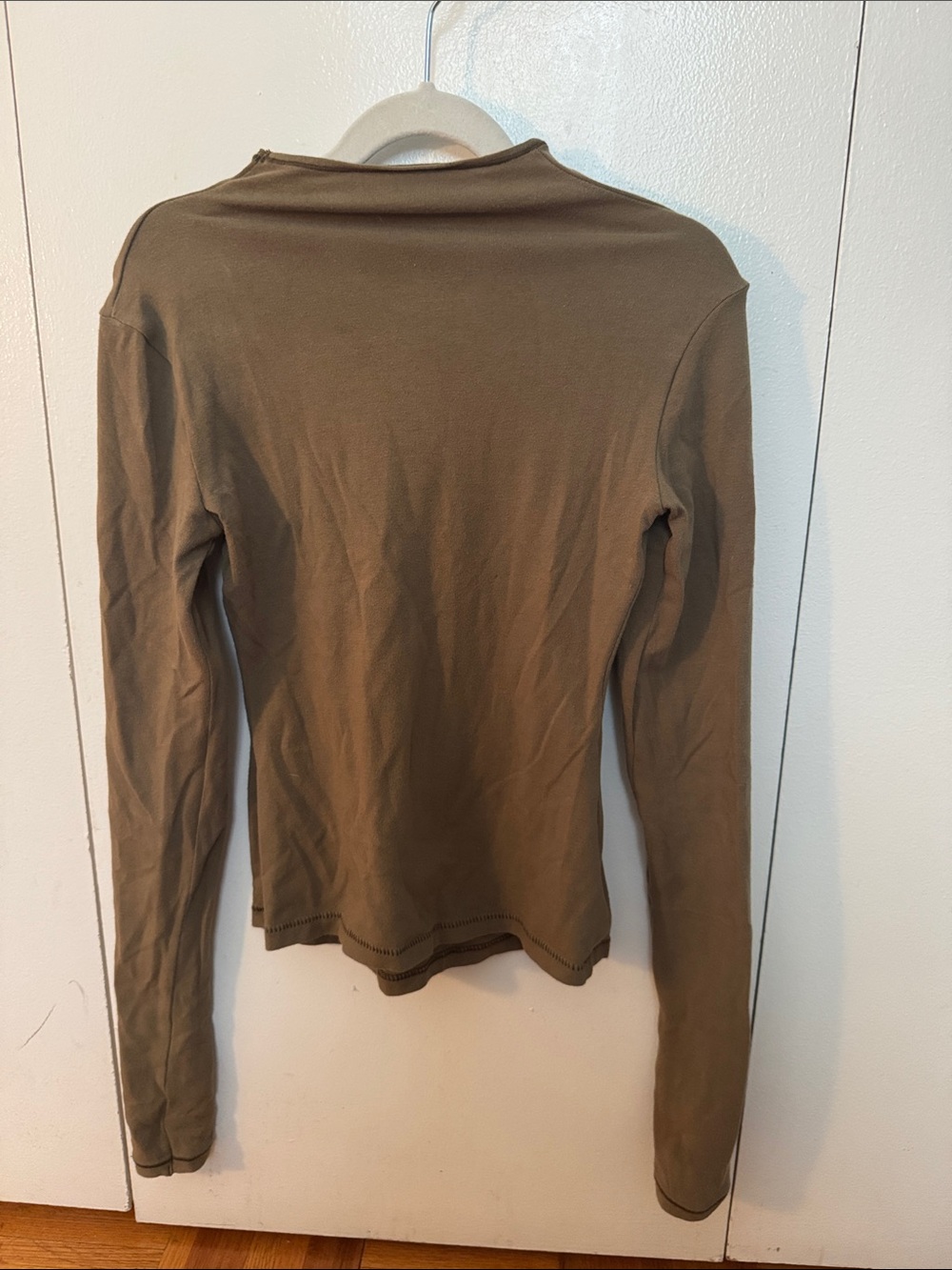 Skims Olive Green Mockneck Longsleeve